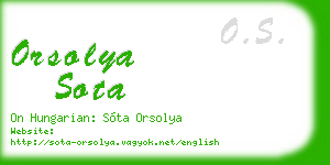 orsolya sota business card